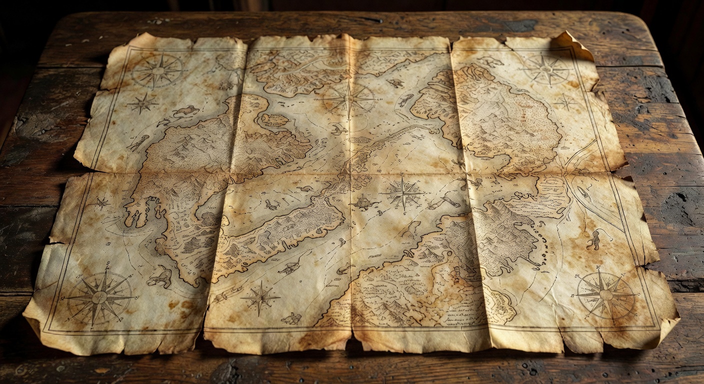 Ancient explorer map background texture